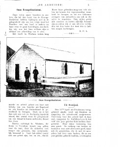 Houten evangelisatietent gebruikt door o.a. J Wintzen 1907