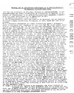 Voorthuis, Pieter, ‘Verslag predikantenvergadering CED te Hannover’, Notulen, 25 aug. 1932 (blad1) Onderwerpen: gave der profetie en hemels heiligdom